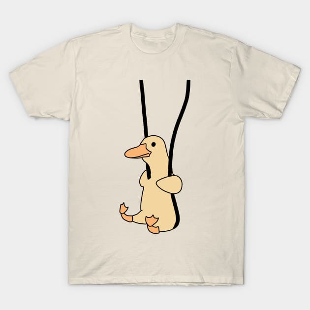 contemplative ducky on a swing | duck on swing T-Shirt by smileyfriend